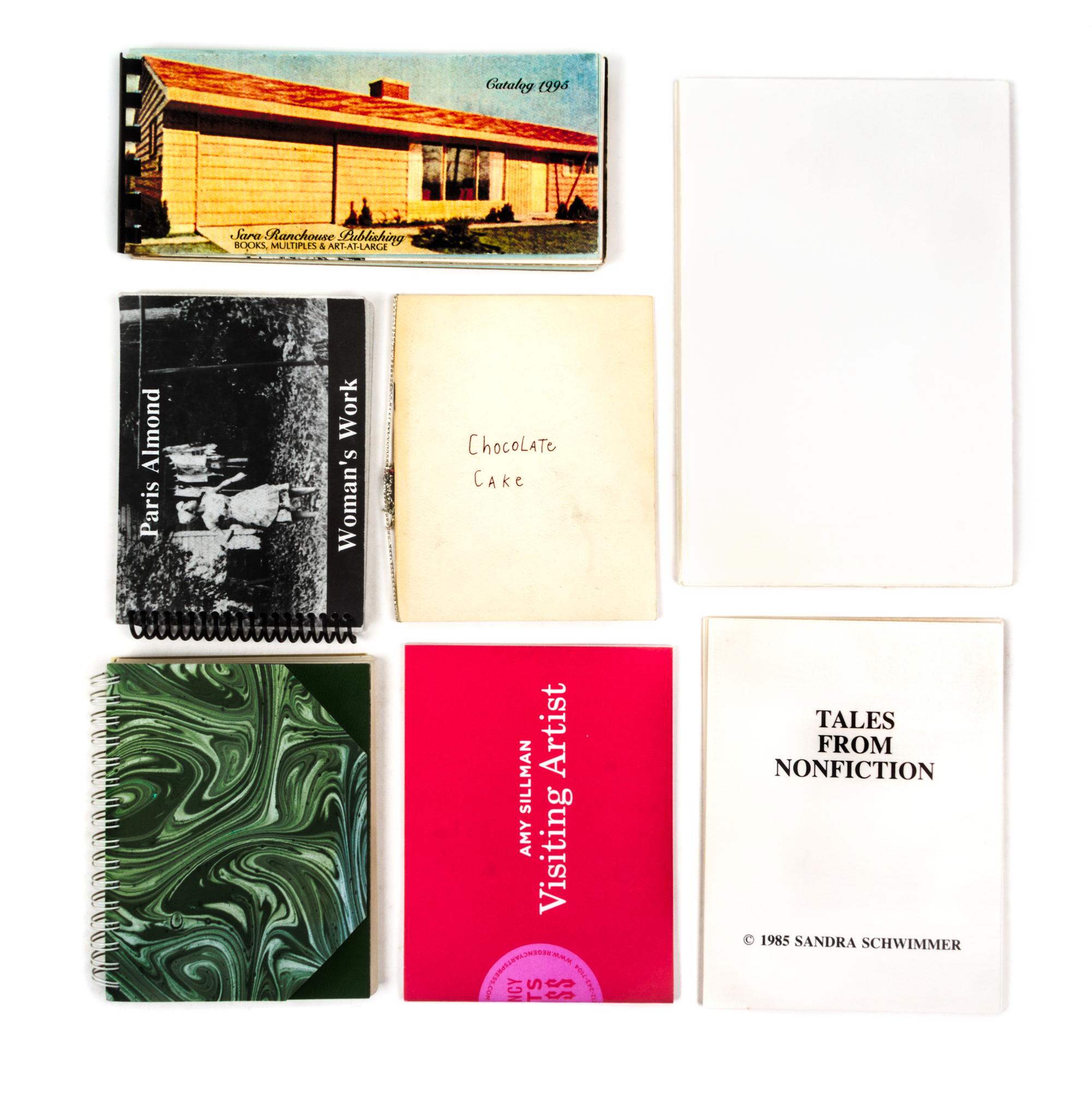 (ARTISTS BOOKS, FEMINISM) 7 works, including Amy Sillman, Paris Almond, Sandra Schwimmer and Stephanie Brody.