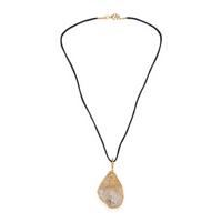 Coomi, Quartz Geode, Diamond, and Yellow Gold Necklace