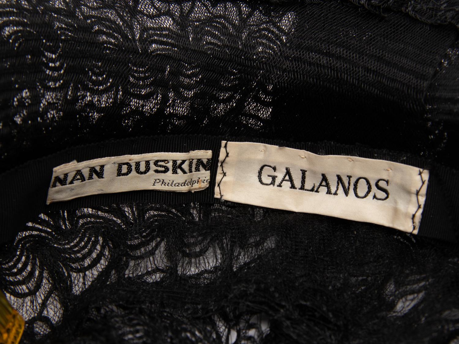 Galanos, Black Lace Hat