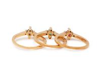GEMSTONE AND DIAMOND RING SET
