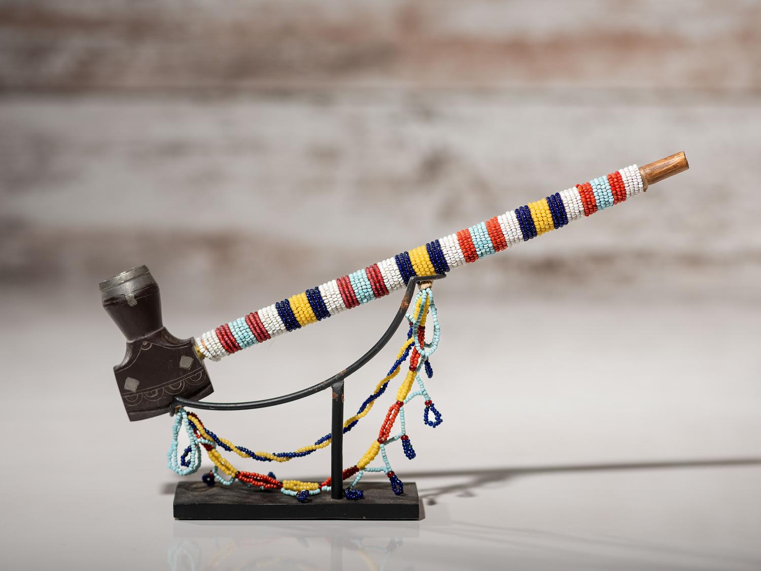 Micmac Pipe with Beaded Stem