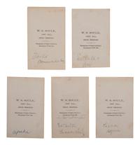 SOULE, William S. (1836-1908). A group of 5 CDVs of Kiowa subjects. Fort Sill, Indian Territory. Ca late 1860s.