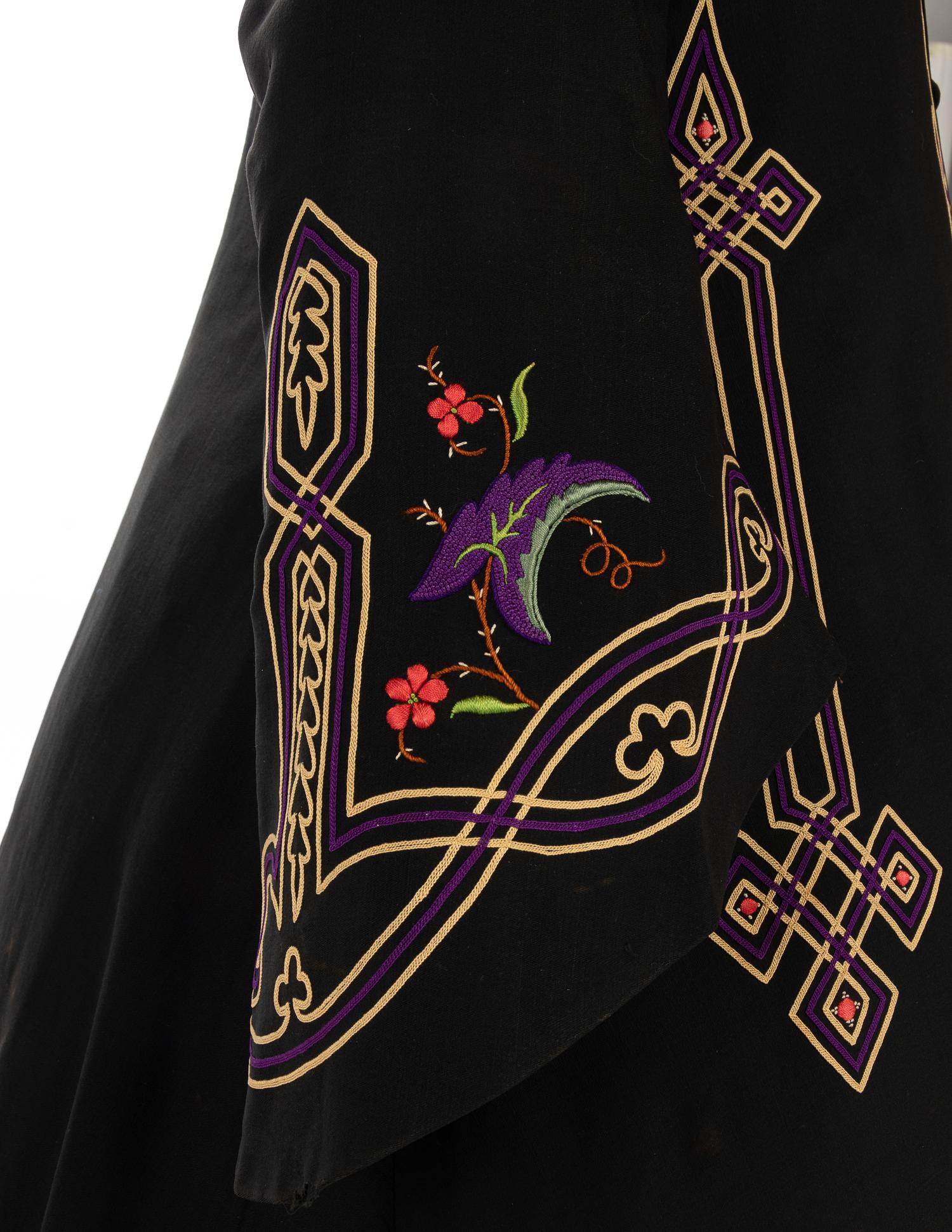 Embroidered Wool Dressing Gown, 1860s