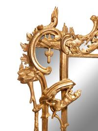 A Chinese Chippendale Giltwood Mirror