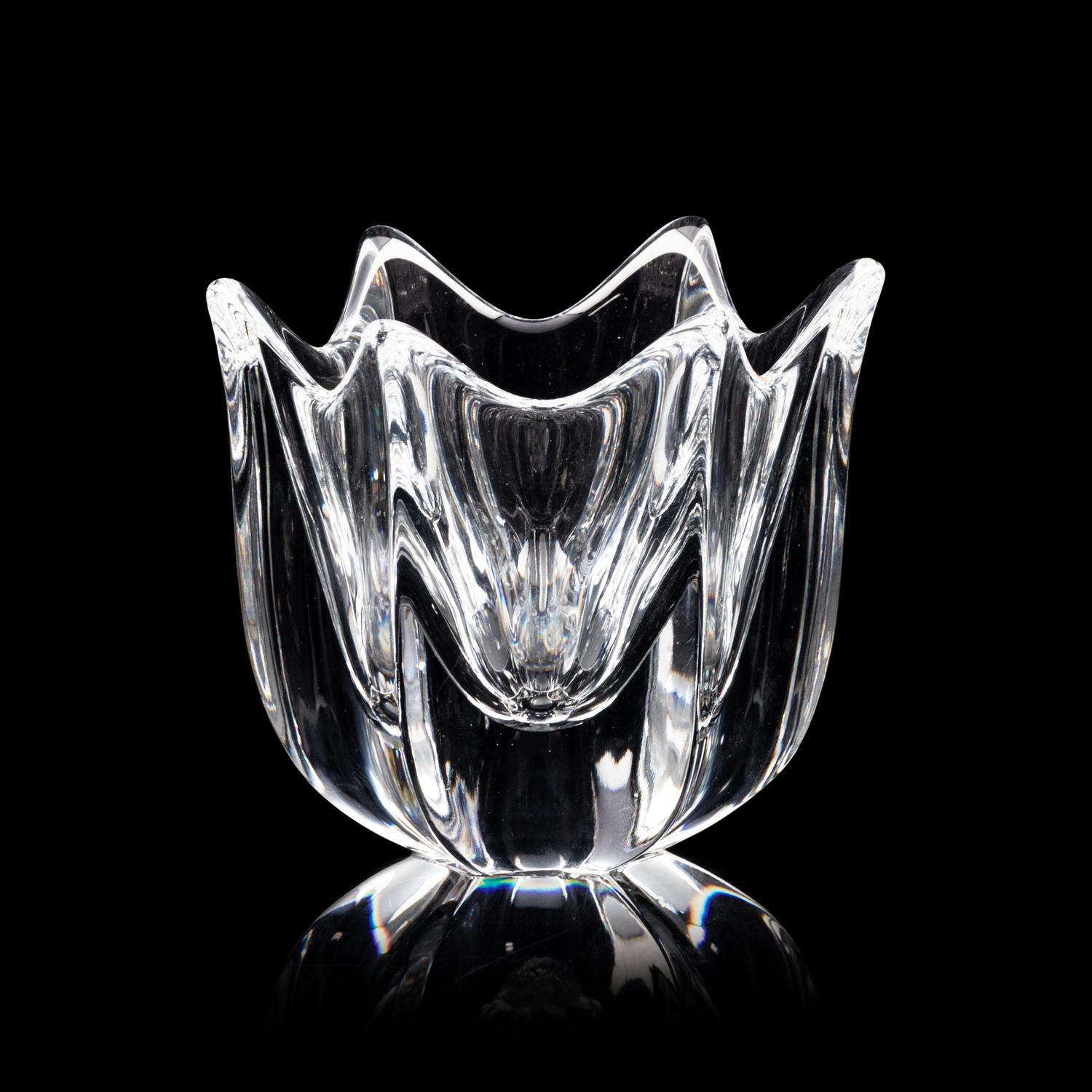 A Group of Six Orrefors and Kosta Glass Table Articles