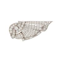 PLATINUM AND DIAMOND BROOCH