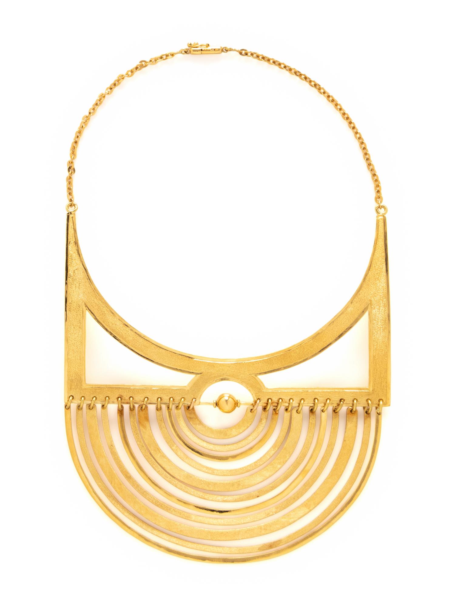 MODERNIST, YELLOW GOLD NECKLACE