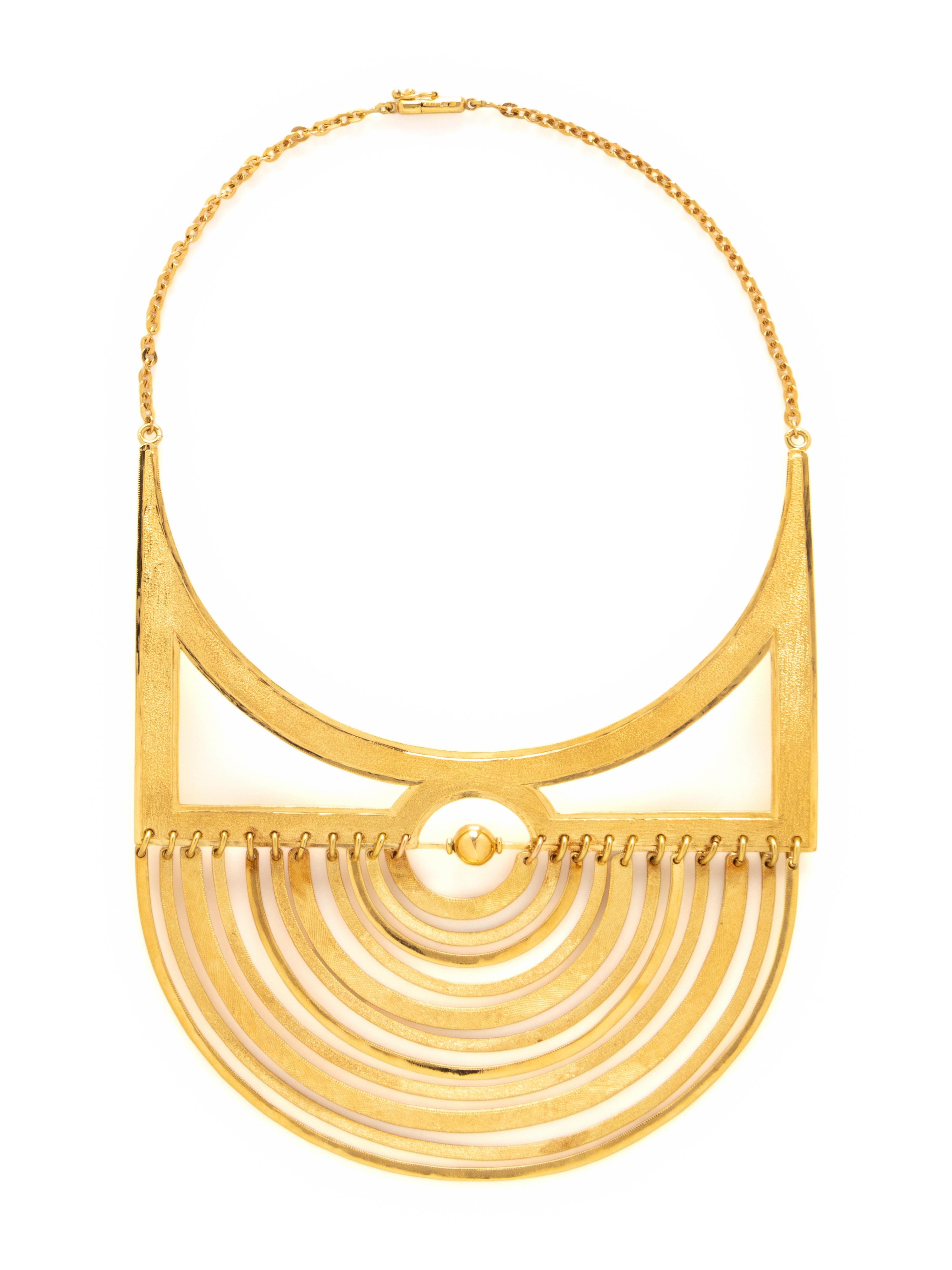 MODERNIST, YELLOW GOLD NECKLACE