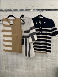 Three Striped Tops: One Chanel, One Akris, One Oscar de la Renta, Cruise 2000-Spring 2007