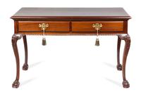 A Chippendale Style Mahogany Console Table Height 31 x width 48 x depth 22 1/2 inches. — LATE 19TH CENTURY