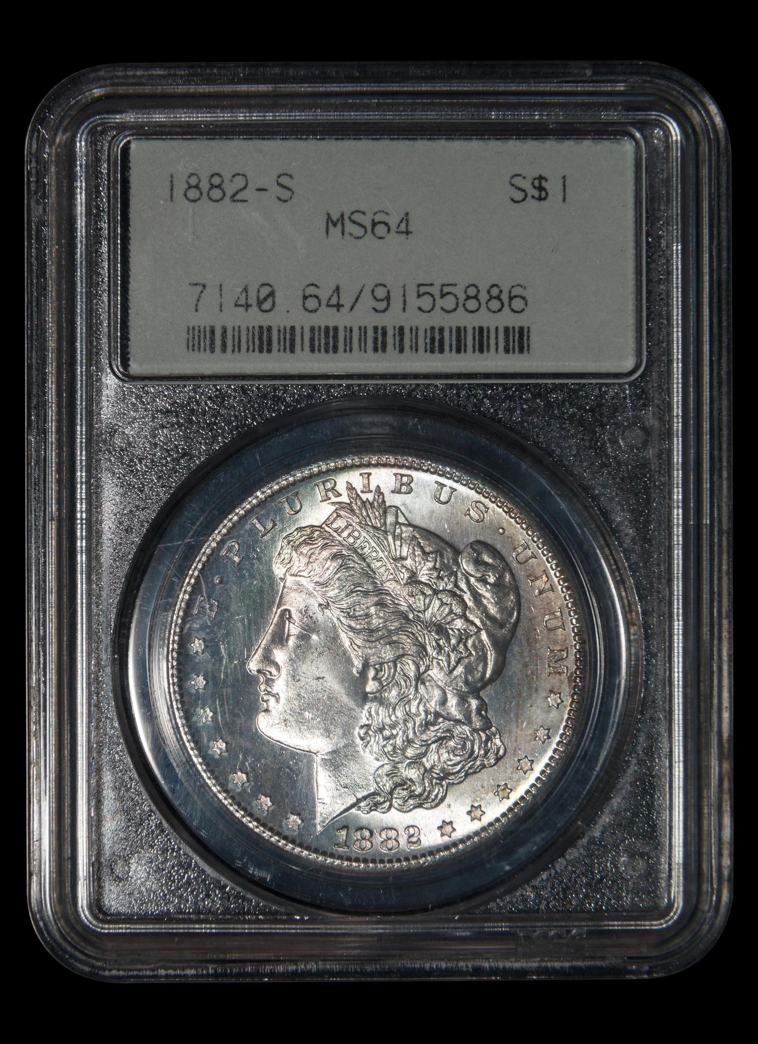 A 1882-S Morgan $1 Coin (PCGS MS64)