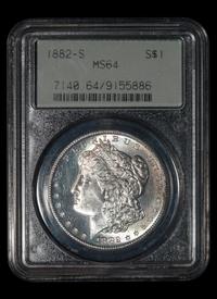 A 1882-S Morgan $1 Coin (PCGS MS64)