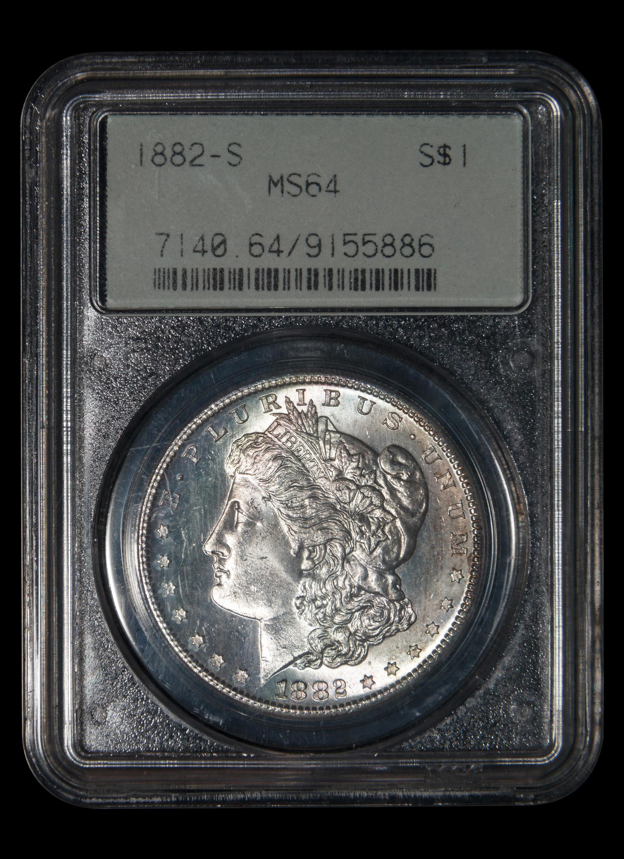 A 1882-S Morgan $1 Coin (PCGS MS64)