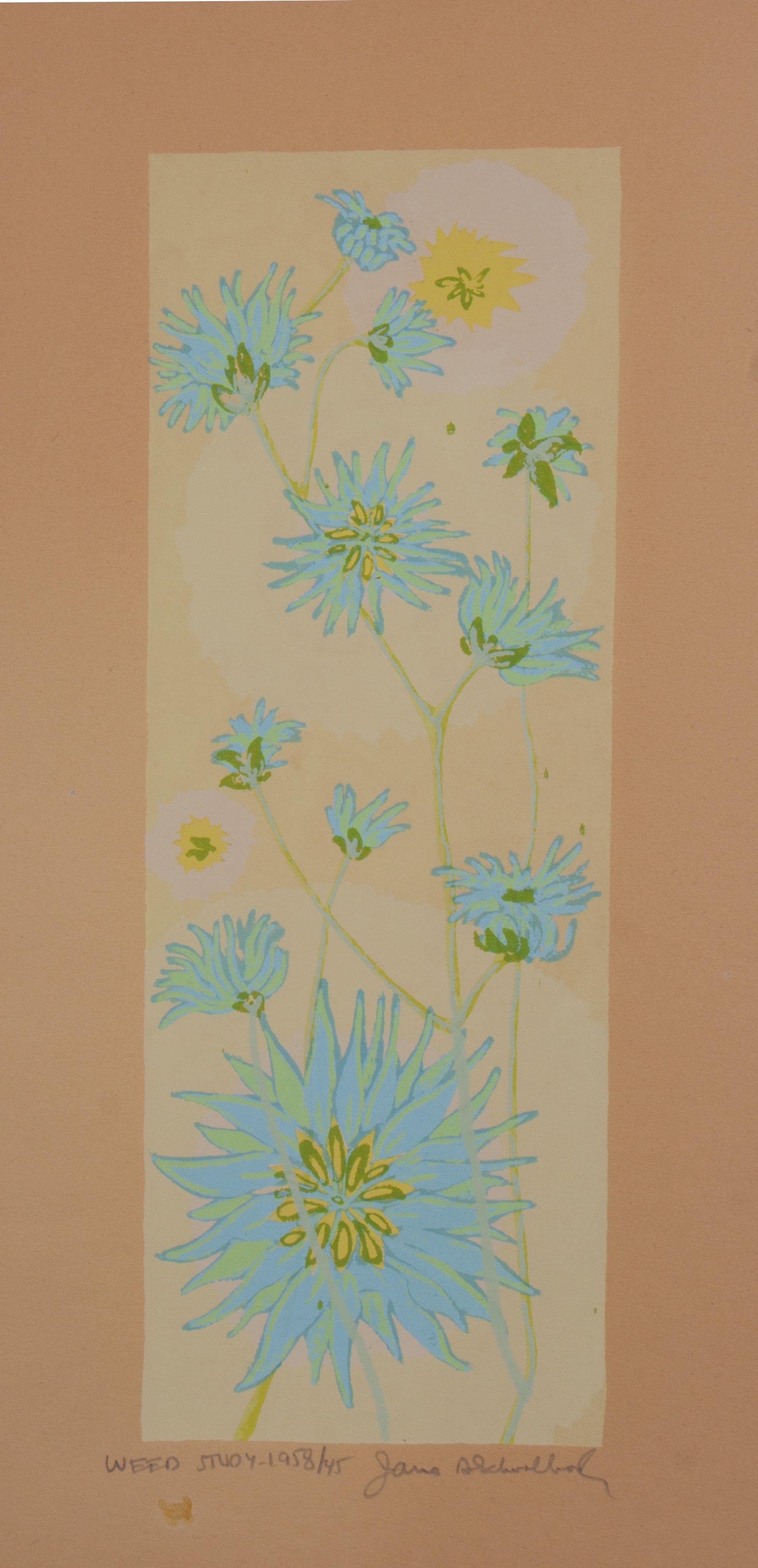 James Schwalbach, (Wisconsin, b. 1912), Weed Study, 1958 (a suite of twelve works)