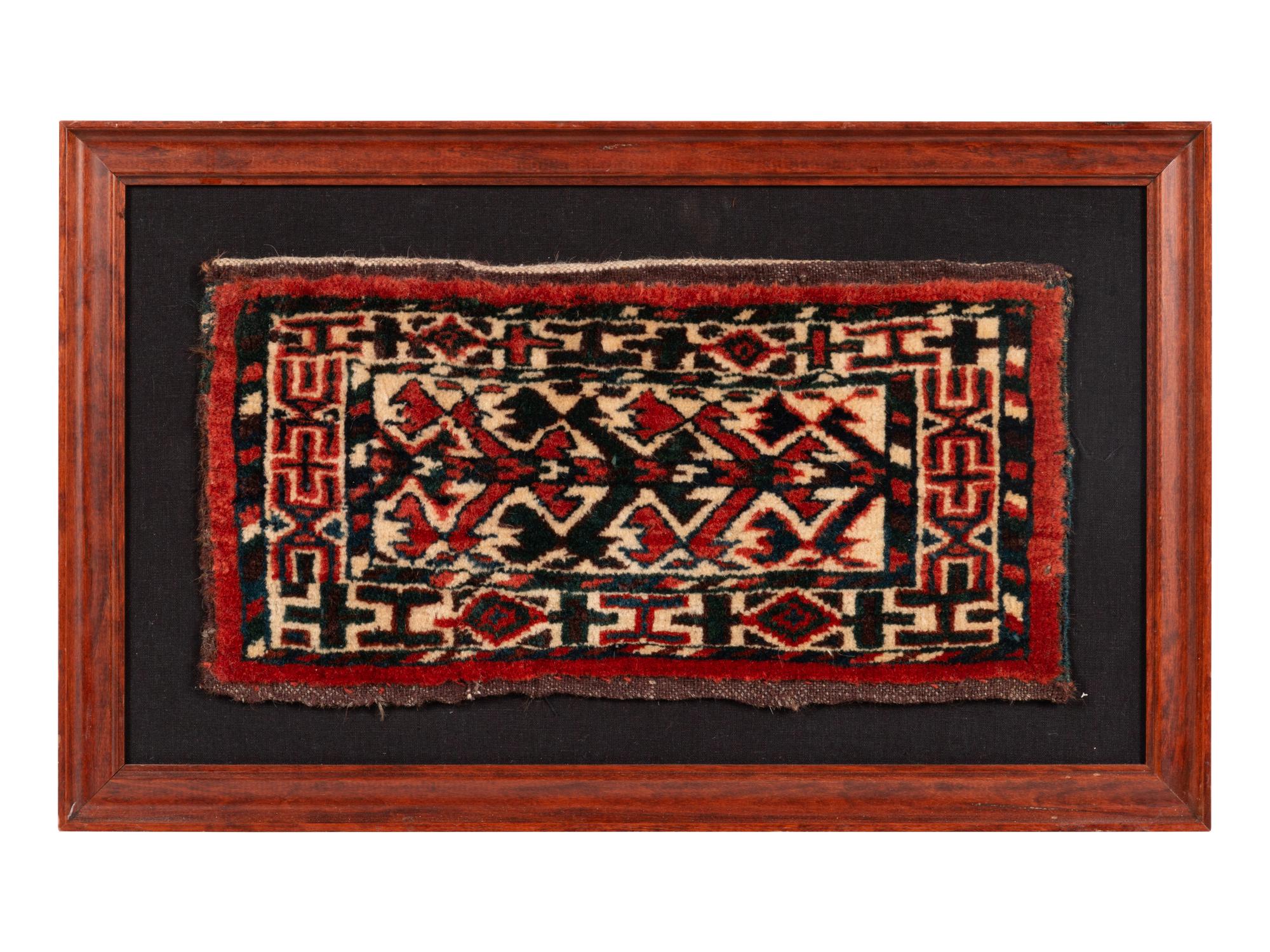 A Group of Six Framed Bag Faces