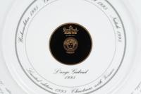 Eight Versace Porcelain Christmas Chargers