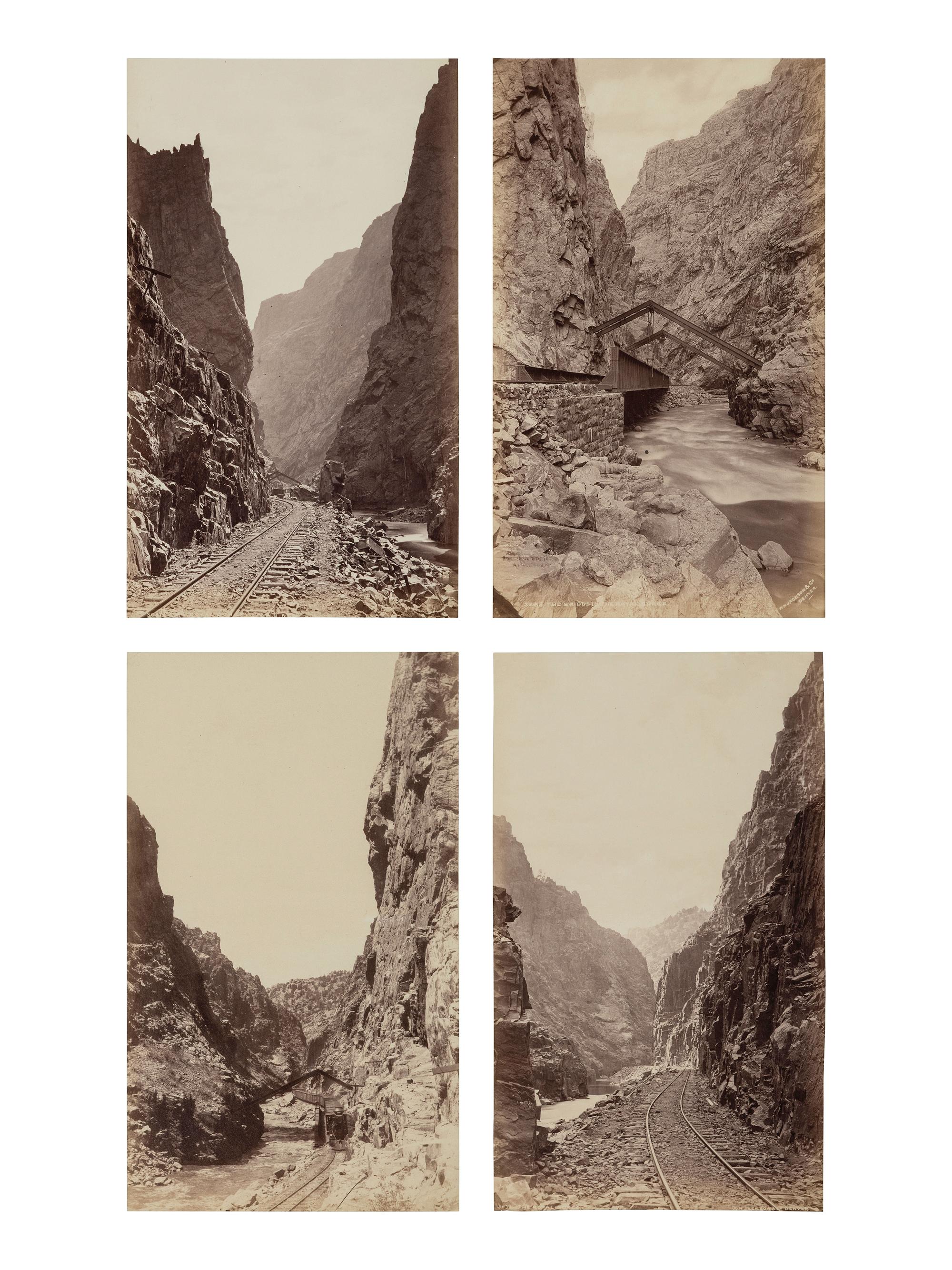 JACKSON, William Henry (1843-1942). Suite of 38 albumen photographs: Rocky Mountain Railroad Album, Steam and Steel Across the Great Divide, Silverton Colorado, Silverton Sultan, 1883.