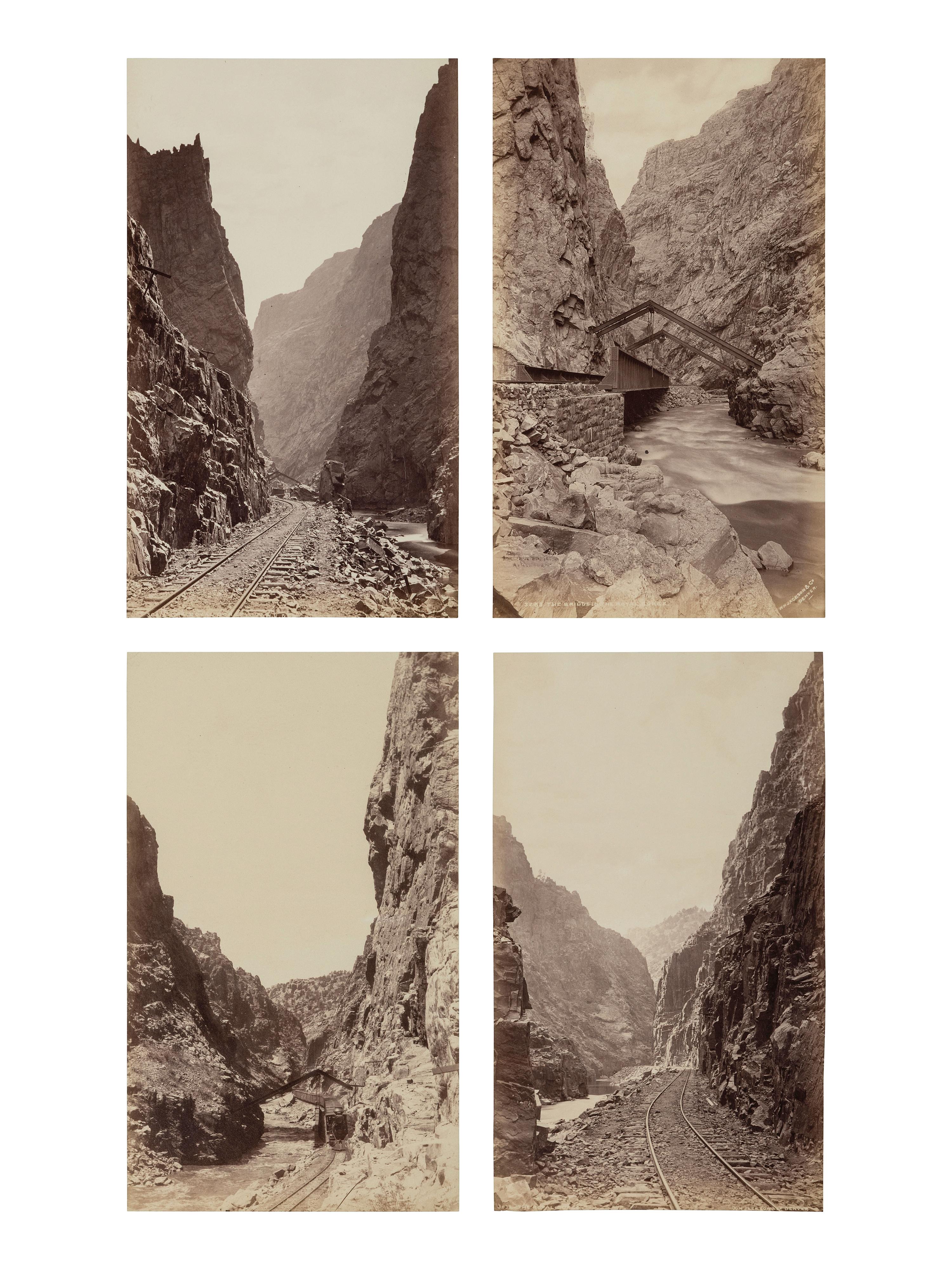 JACKSON, William Henry (1843-1942). Suite of 38 albumen photographs: Rocky Mountain Railroad Album, Steam and Steel Across the Great Divide, Silverton Colorado, Silverton Sultan, 1883.