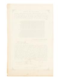 [LINCOLN-JOHNSON CAMPAIGN]. YATES, Richard (1815-1873), et. al. Abstract of Votes for Electors of President and Vice President of the United States of America, given in the State of Illinois... Springfield, Illinois, 6 December 1864.