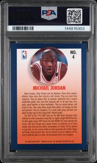 A 1992 Fleer Team Leader Michael Jordan Basketball Card No. 4 (PSA 8 NM-MT)