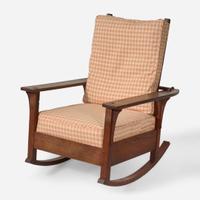 L & J.G. Stickley (American, active 1900-1974) Reclining Morris Rocking Chair No. 831, USA, circa 1910