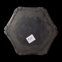 A Chinese Hexagonal Brushpot, Bitong, Possibly Zitan 紫檀六方筆筒