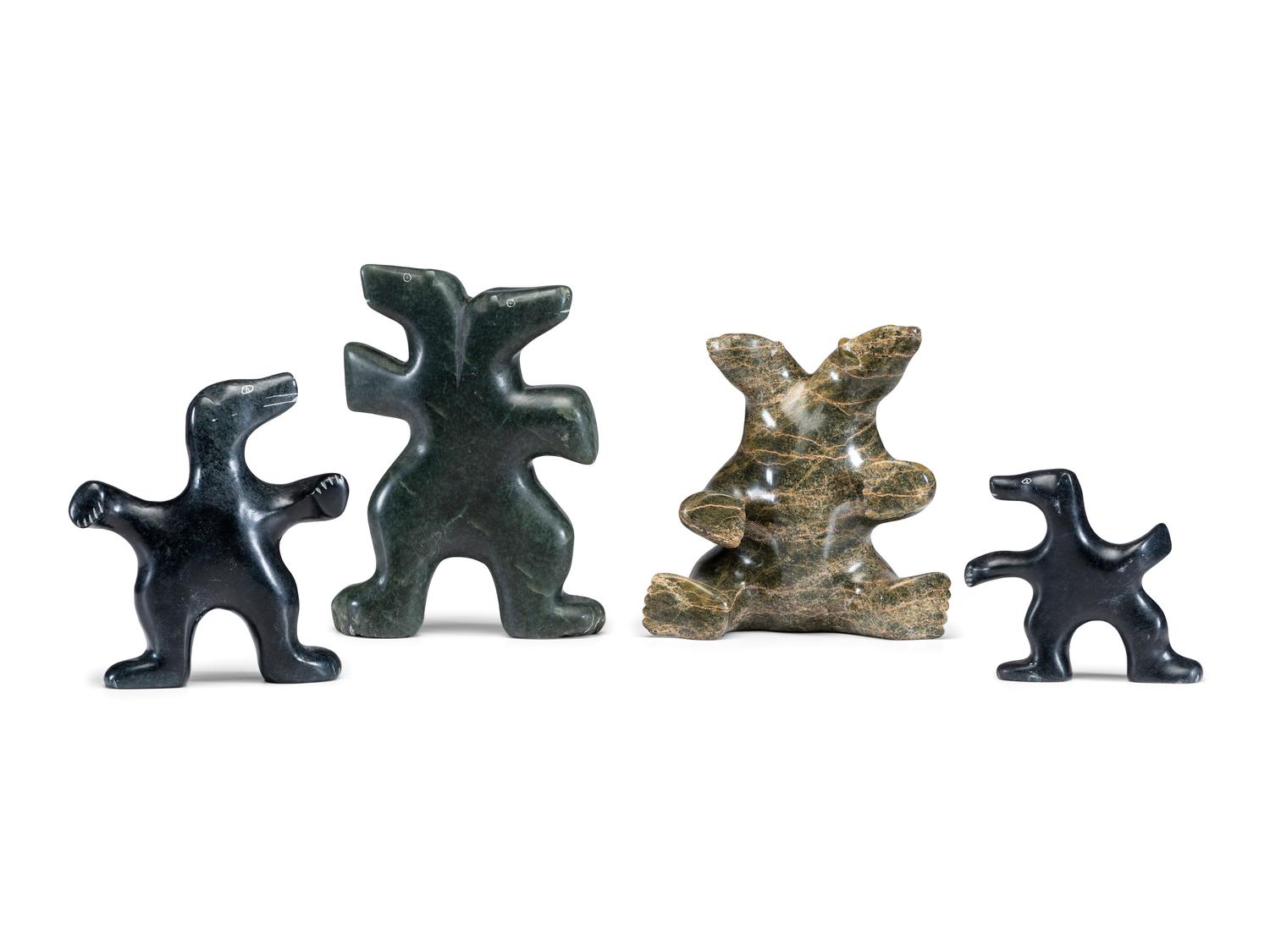 Soapstone Sculptures, Dancing Bears