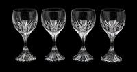A Set of Twelve Baccarat Wine Glasses Height 7 inches.
