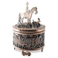Award Winning Sterling Silver Storyteller Lidded Box, with 14K Gold Accents