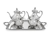 A Silver Four-Piece Tea and Coffee Service