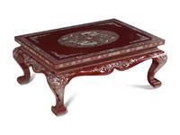 A Chinese Export Mother-of-Pearl Inlaid Low Table