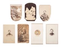 [CIVIL WAR]. CDV album featuring generals, officers, and other prominent figures incl. Generals Winfield SCOTT, Robert ANDERSON, Ambrose BURNSIDE, and Abner DOUBLEDAY.