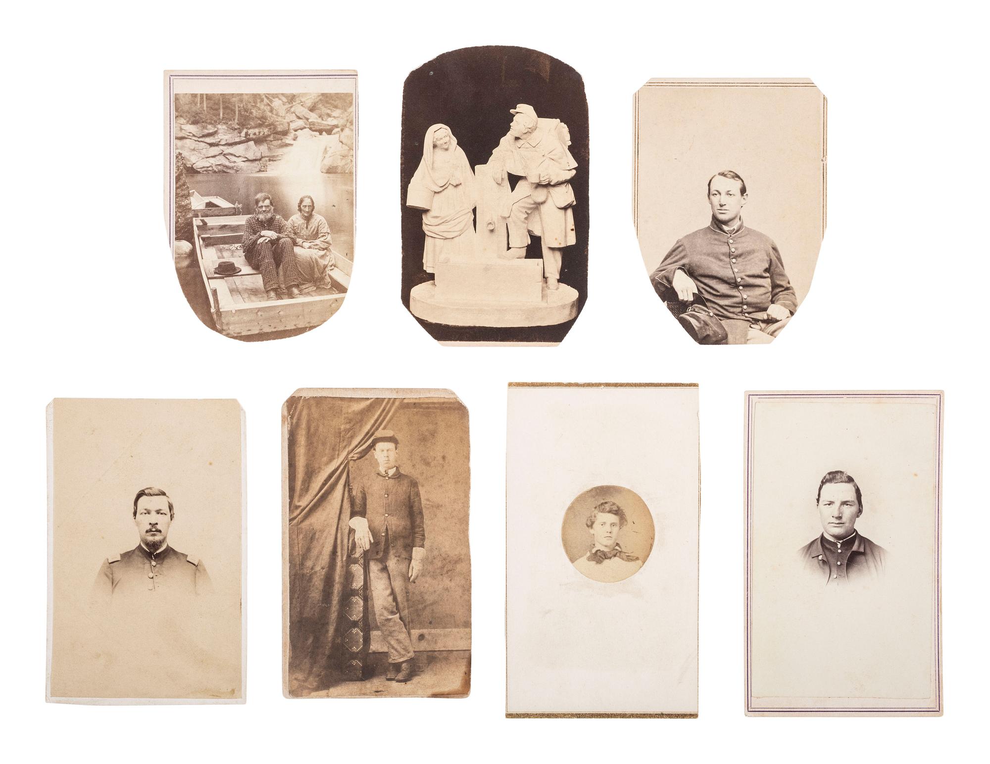 [CIVIL WAR]. CDV album featuring generals, officers, and other prominent figures incl. Generals Winfield SCOTT, Robert ANDERSON, Ambrose BURNSIDE, and Abner DOUBLEDAY.