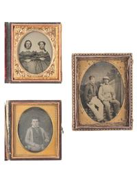 [EARLY PHOTOGRAPHY]. 16 daguerreotypes, ambrotypes, and tintypes of varying subjects.