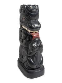 Carved Argillite Totem Pole