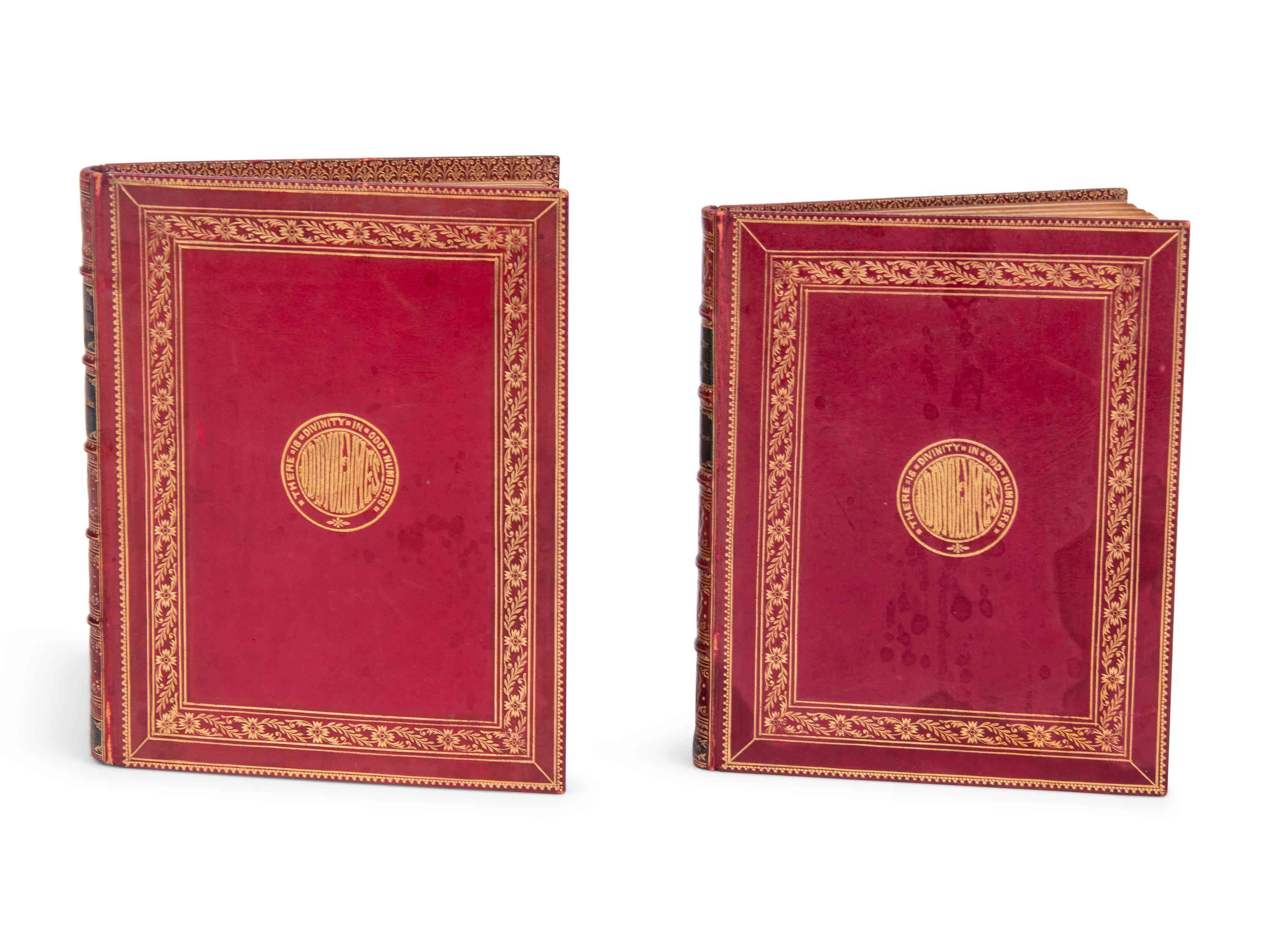 [BINDINGS]. A pair of finely bound works relating to magic and automata, comprising: