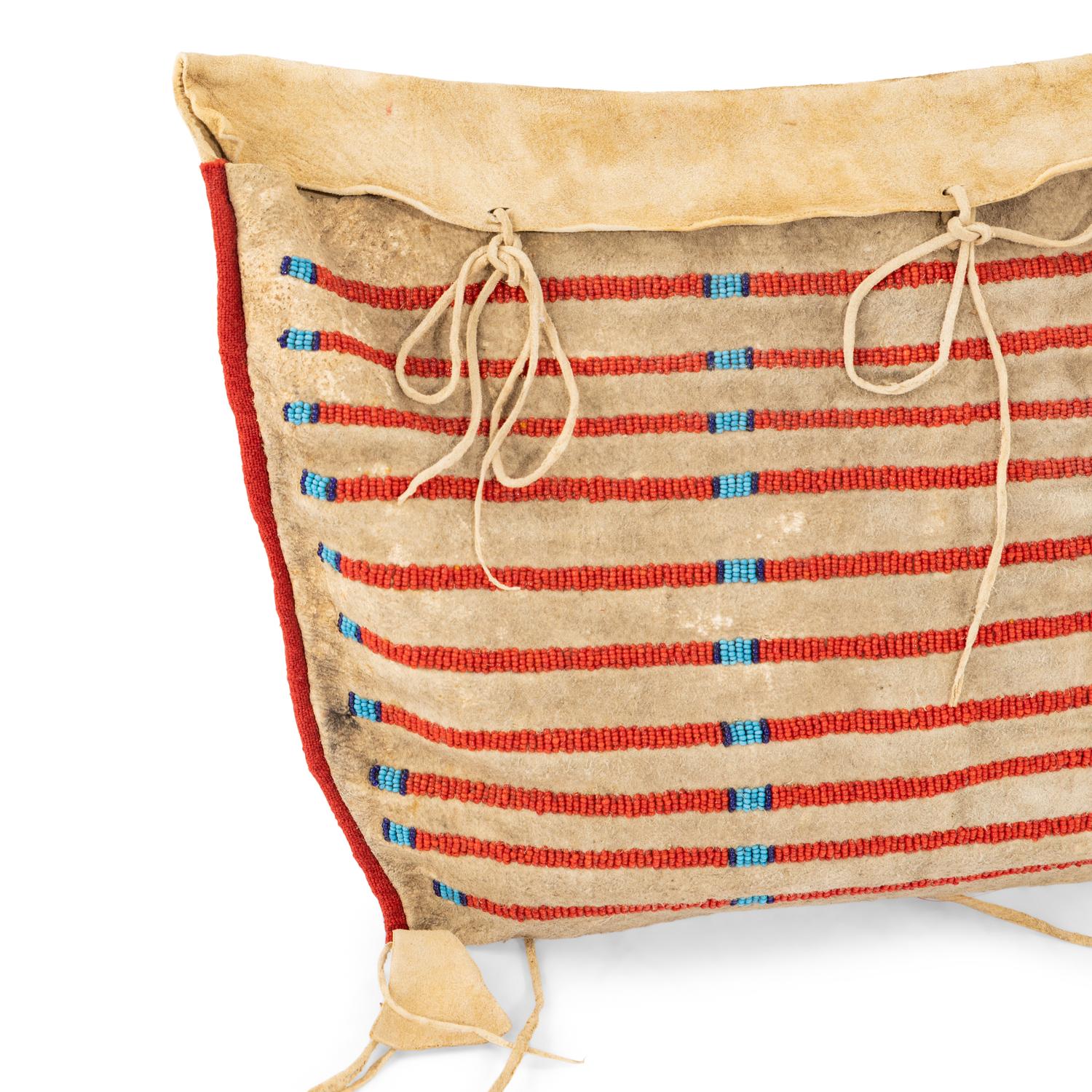 Apsáalooke [Crow] Beaded Hide Possible Bags, Matched Pair
