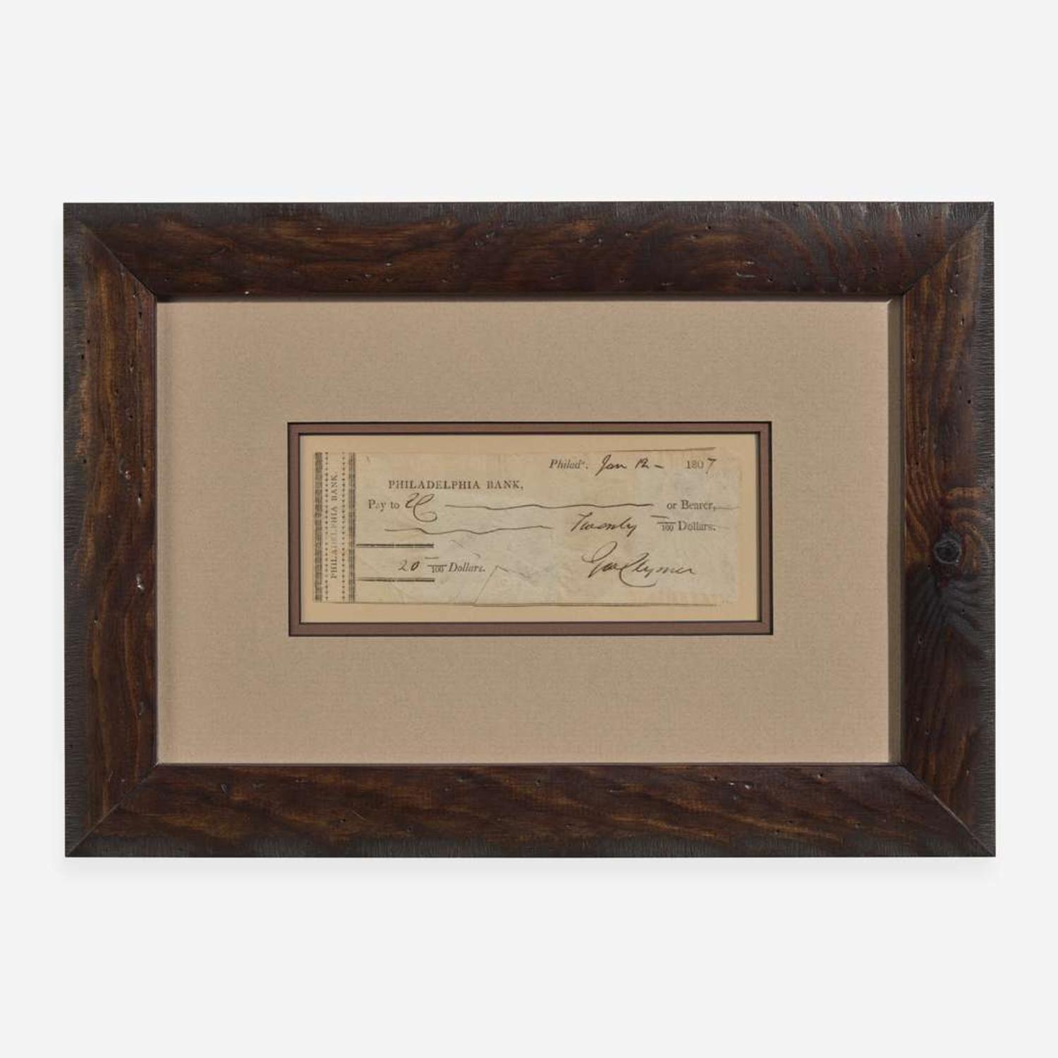 [Declaration of Independence] [Pennsylvania] Clymer, George Partially-Printed Document, signed