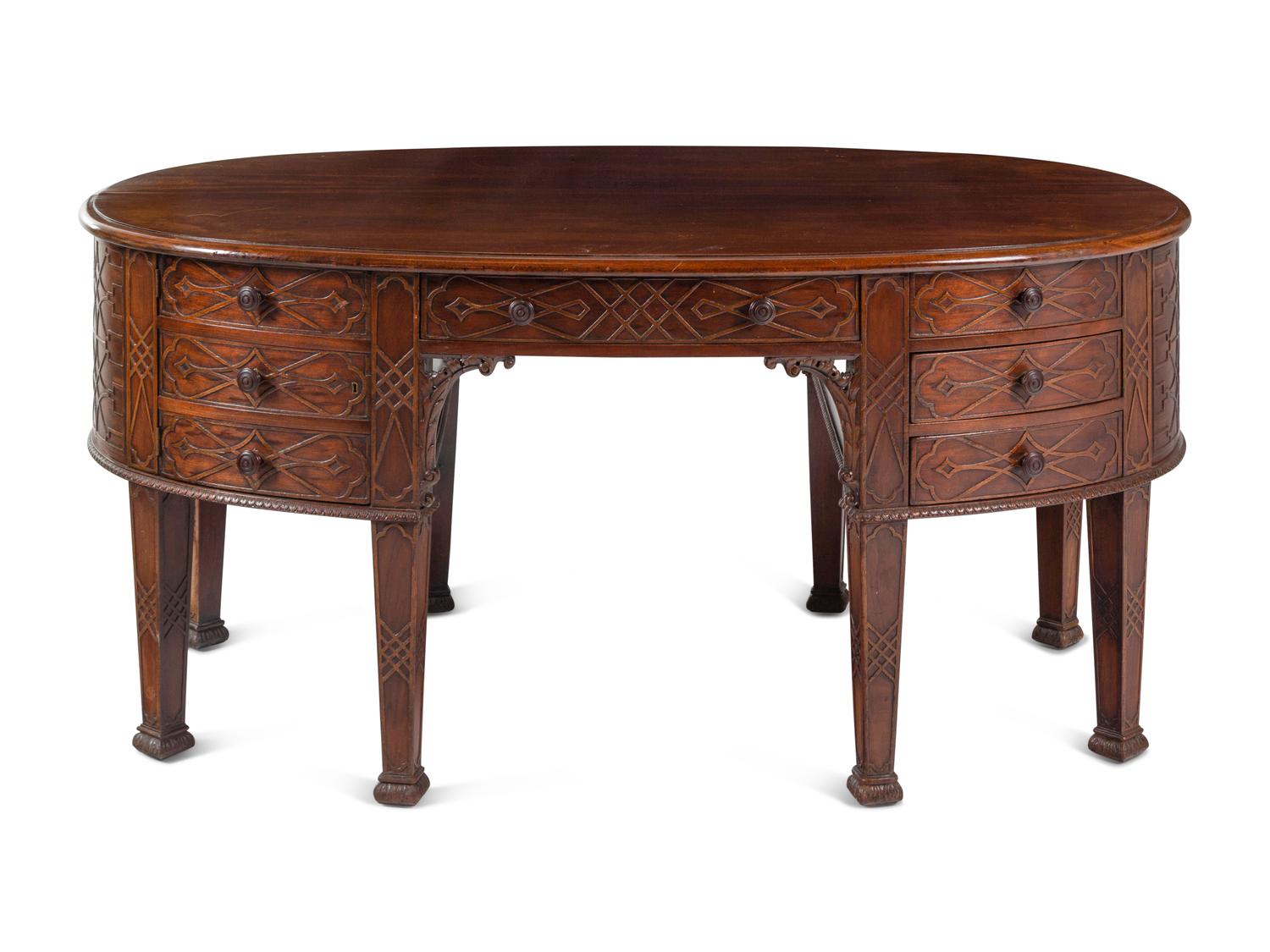 A George III Style Mahogany Desk