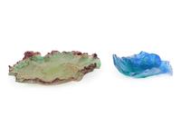 Two Daum Pate-de-Verre Glass Plates — 20TH CENTURY