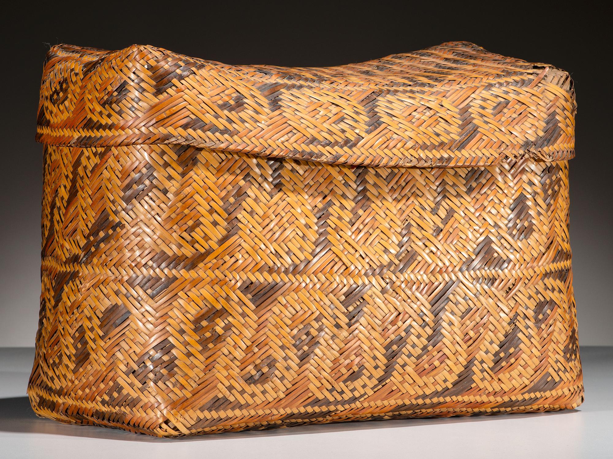 Chitimacha Lidded Double-Walled Basket