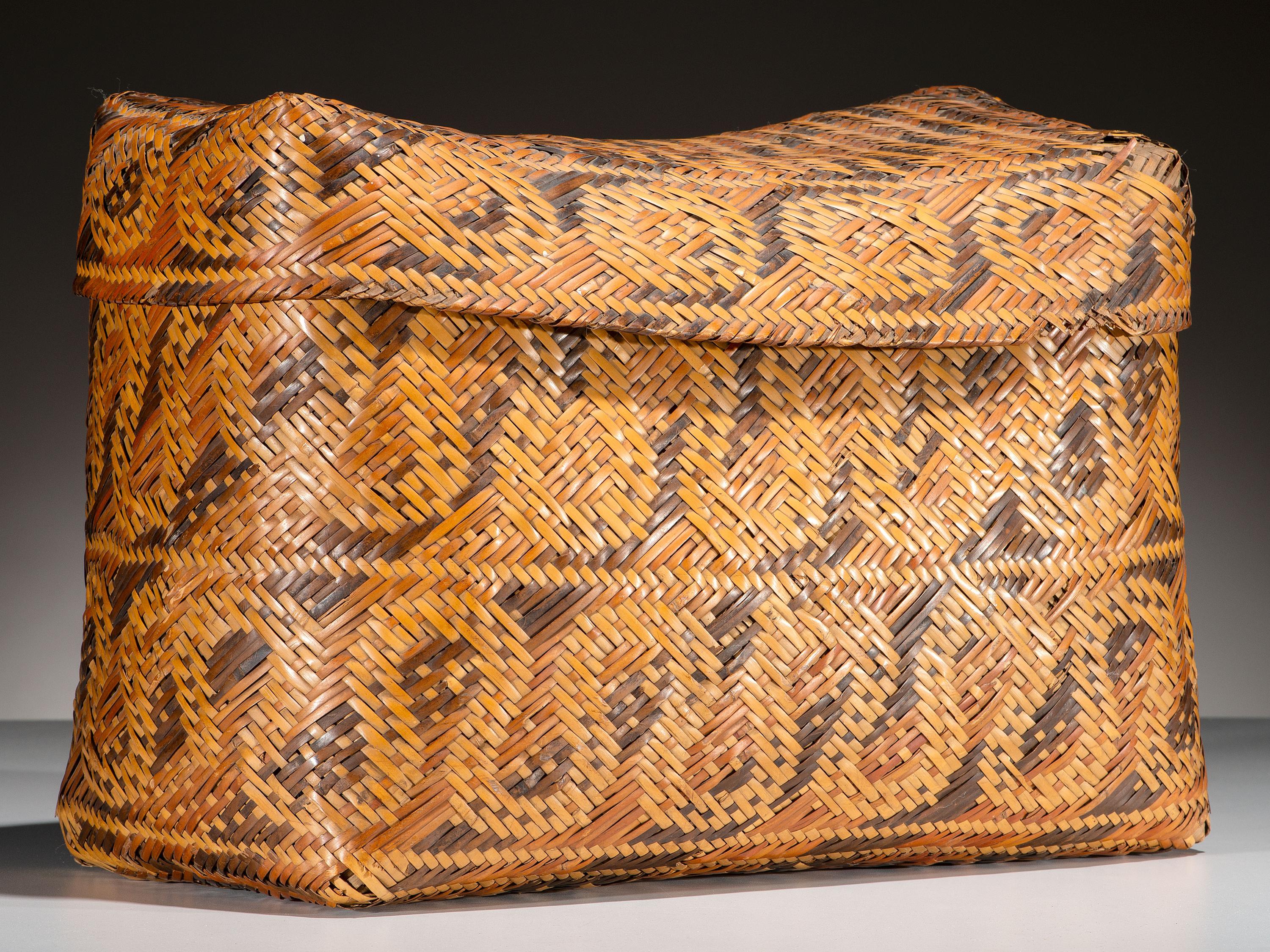Chitimacha Lidded Double-Walled Basket