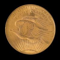 A United States 1908 Saint-Gaudens: No Motto $20 Gold Coin