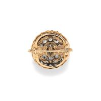ANTIQUE, CULTURED PEARL AND DIAMOND BROOCH
