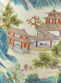 A Chinese Famille Rose Porcelain Sleeve Vase