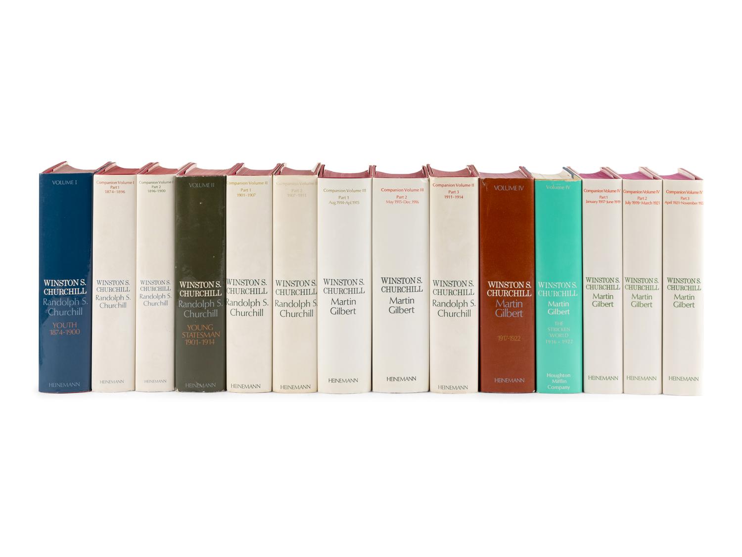 [CHURCHILL, Winston Leonard Spencer, Sir (1874-1965)]. A group of 8 works in 14 volumes, including: