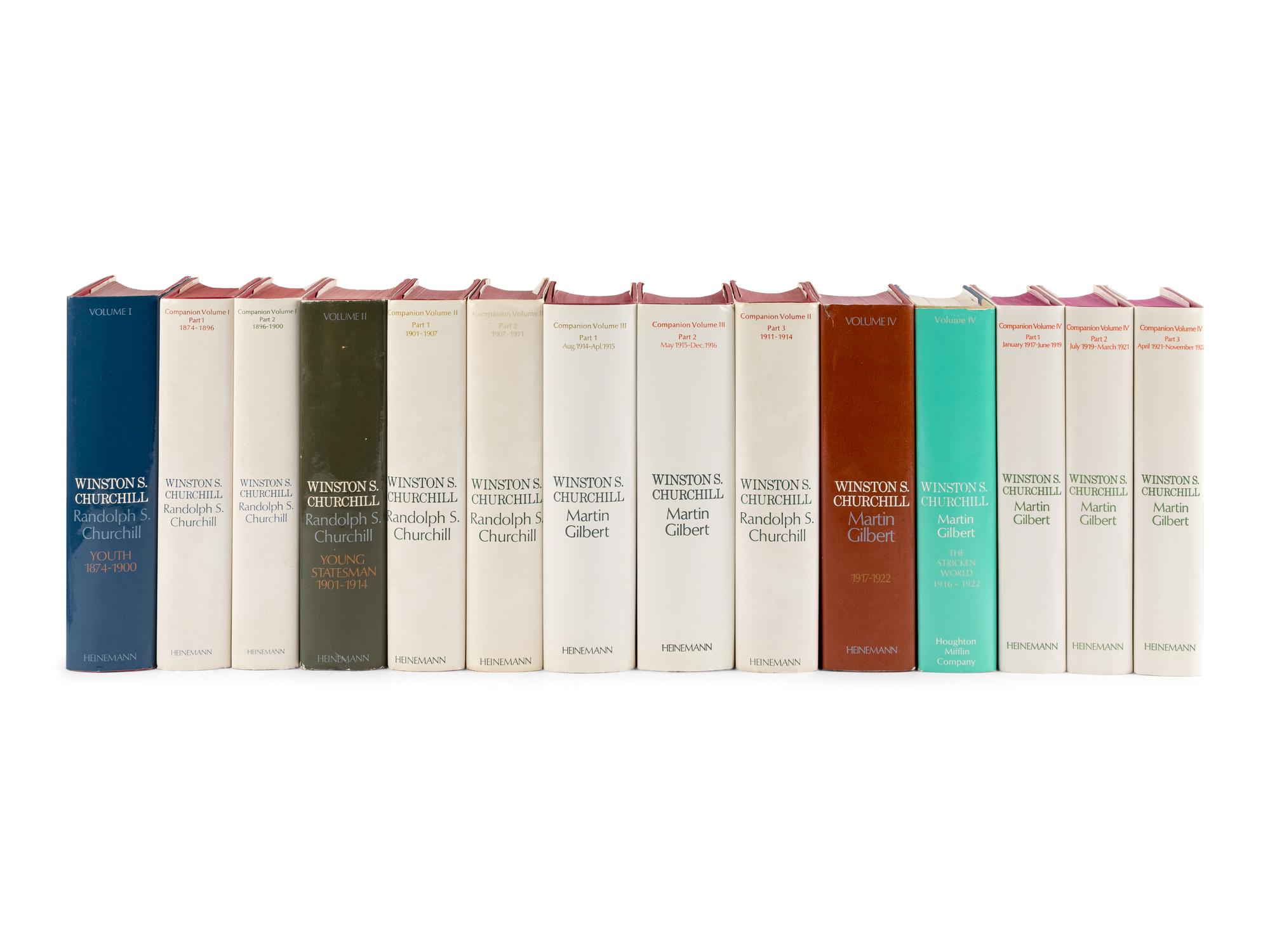 [CHURCHILL, Winston Leonard Spencer, Sir (1874-1965)]. A group of 8 works in 14 volumes, including: