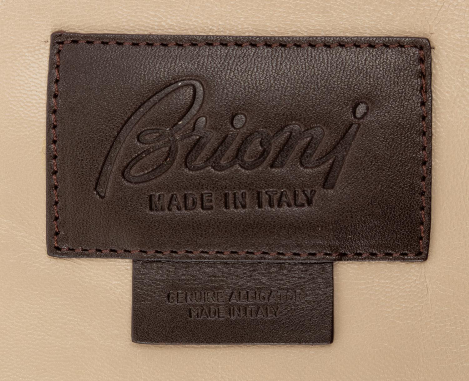 Brioni Brown Alligator Garment Bag,
