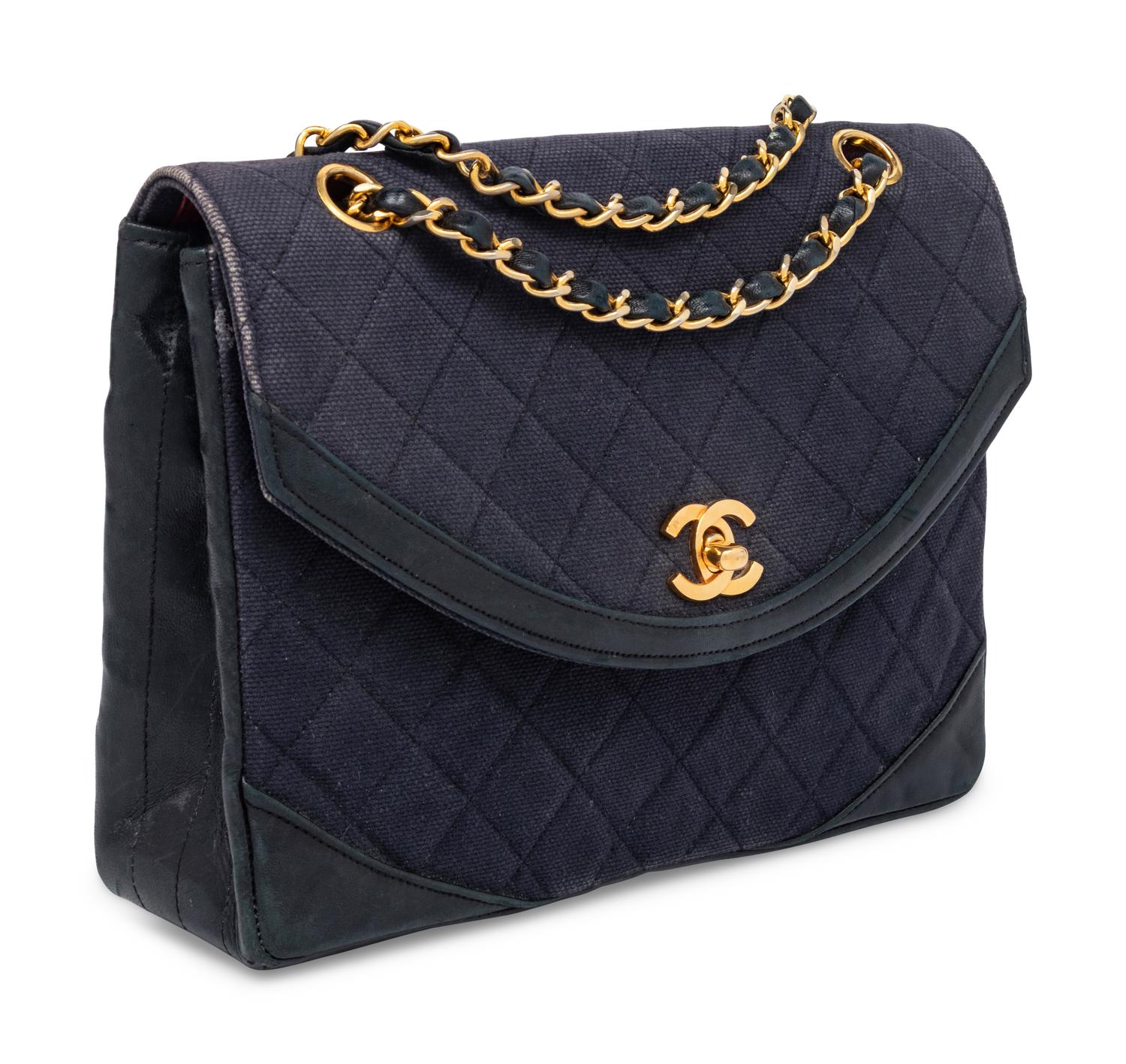 Chan el, Quilted Canvas Flap Bag
