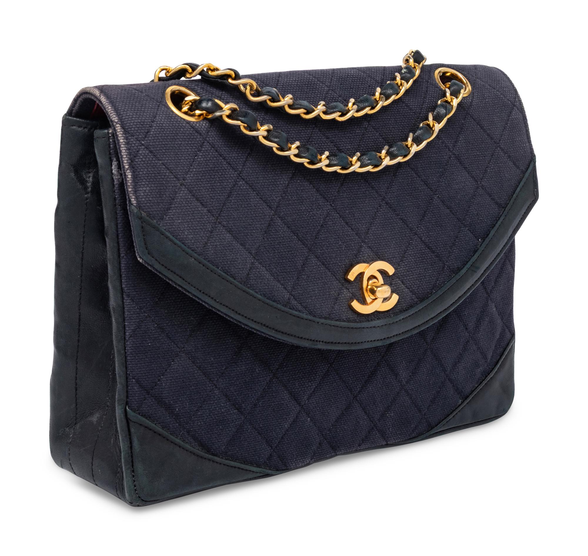 Chan el, Quilted Canvas Flap Bag
